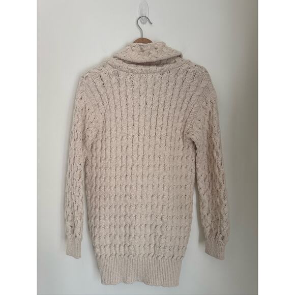 Anthropologie Pilcro Cable-Knit Oversized Slouchy Cardigan in Cream XXS - Picture 8 of 10